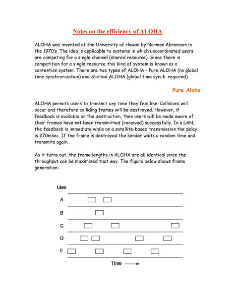 Notes on the efficiency of ALOHA .
